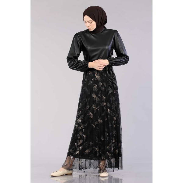 Tekbir 20800 Dress Leather Garni - Black_gold