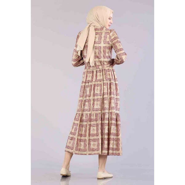 Tekbir 5508 Plaid Dress