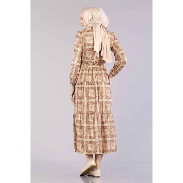 Tekbir 5508 Plaid Dress