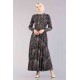 Tekbir 13022 Shawl Dress Black