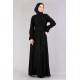 Tekbir Fringed Dress Black