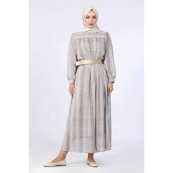 Tekbir Revival Belt Wrap Dress