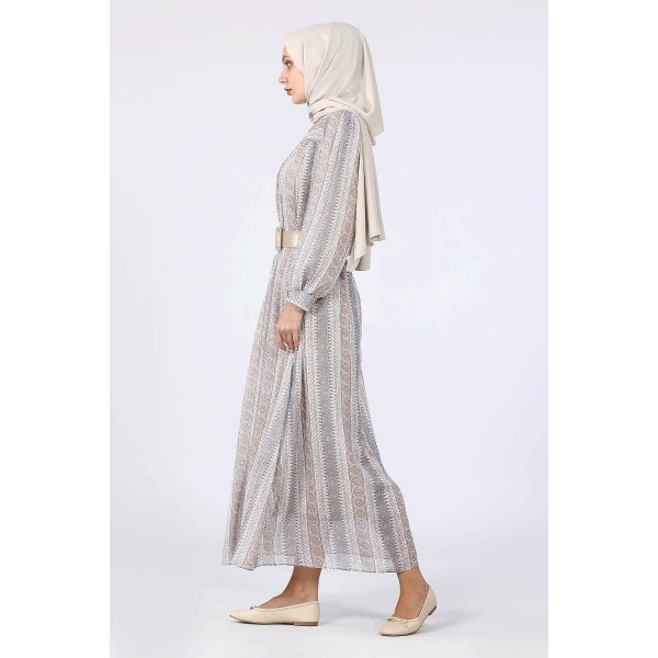 Tekbir Revival Belt Wrap Dress