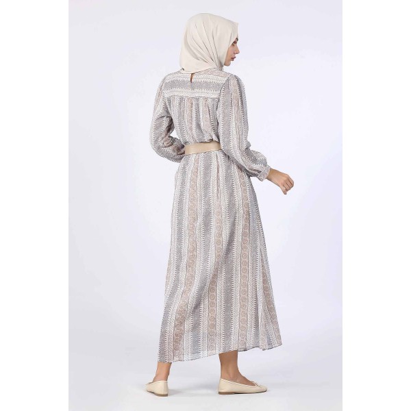 Tekbir Revival Belt Wrap Dress