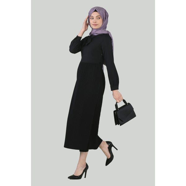 Tekbir Flared Dress Black