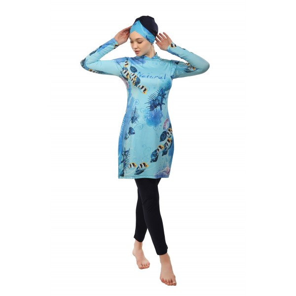 Mayo Burkini Aquarium Design Swimwear