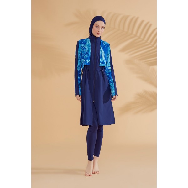 Mayo burkini Marina Navy Blue Performance Series Hijab Swimsuit M2319