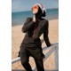 Mayo burkini Marina Parachute Black Fully Covered Hijab Swimsuit M2324