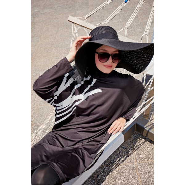 Mayo burkini Marina Black Fully Covered Hijab Swimsuit M2308