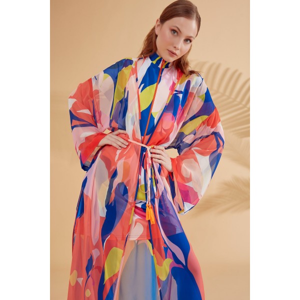 burkini cover Marina Colourful Hijab Swimwear Kimono Pareo P2330