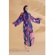 burkini cover Marina Geometric Sax Hijab Swimwear Kimono Pareo P2339