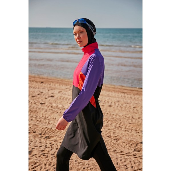 Mayo burkini Marina Black Closed Hijab Swimwear M2312