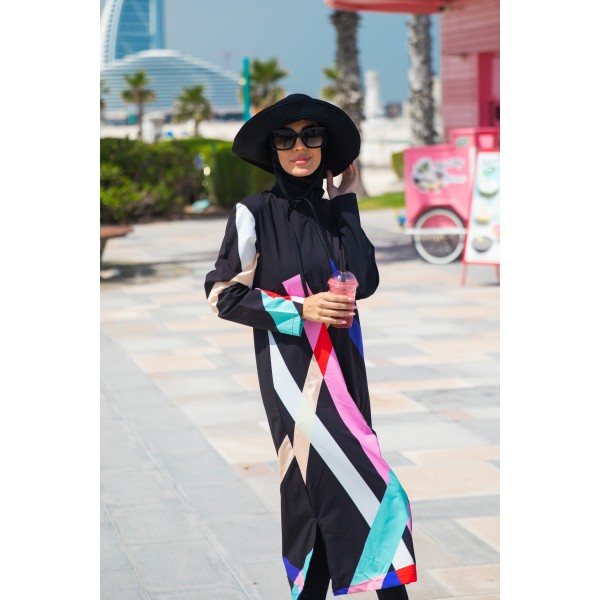 Mayo burkini Marina Black Full Closed Hijab Swimwear M2310