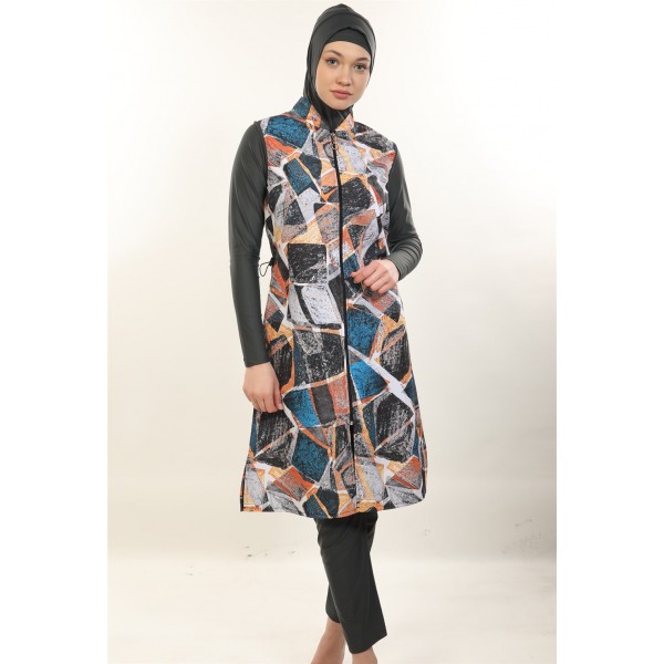 Mayo Burkini Emel Fully Covered Swimsuit - Tassel