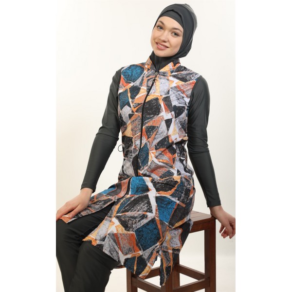 Mayo Burkini Emel Fully Covered Swimsuit - Tassel