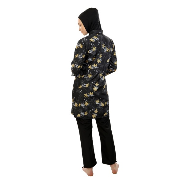 Mayo Burkini Jasmine Fully Covered Swimsuit - Yellow Flowers