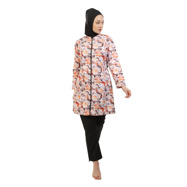 Mayo Burkini Jasmine Fully Covered Swimsuit - Watercolor