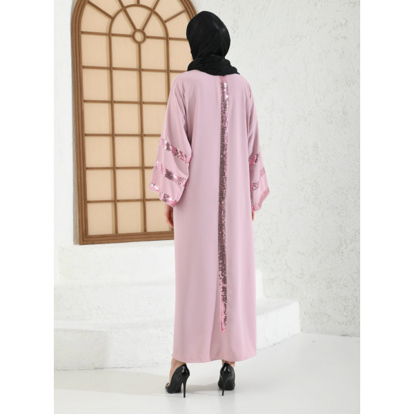 Filizzade Woman Abaya Unlined Fabric Embroidered