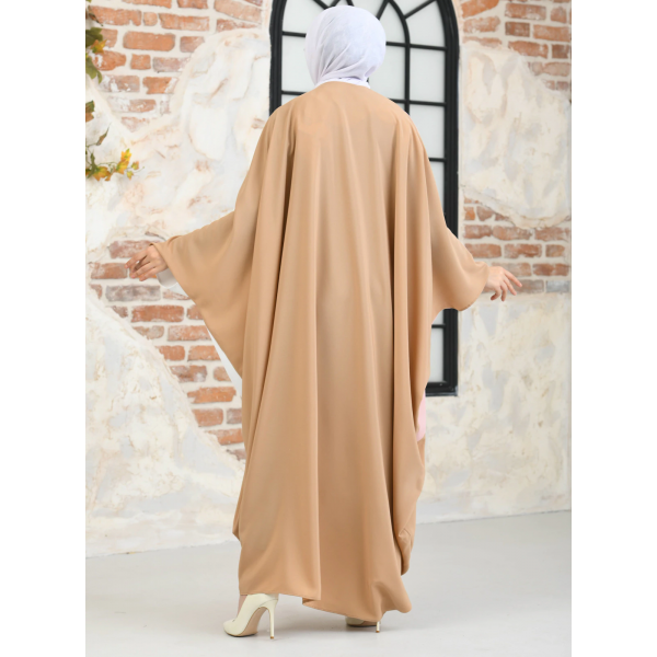 Filizzade Women Abaya V-Neck Unlined