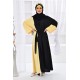 Filizzade Woman Unlined Open Front Garnish Abaya