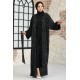 Filizzade Woman Unlined Open Front Garnish Abaya