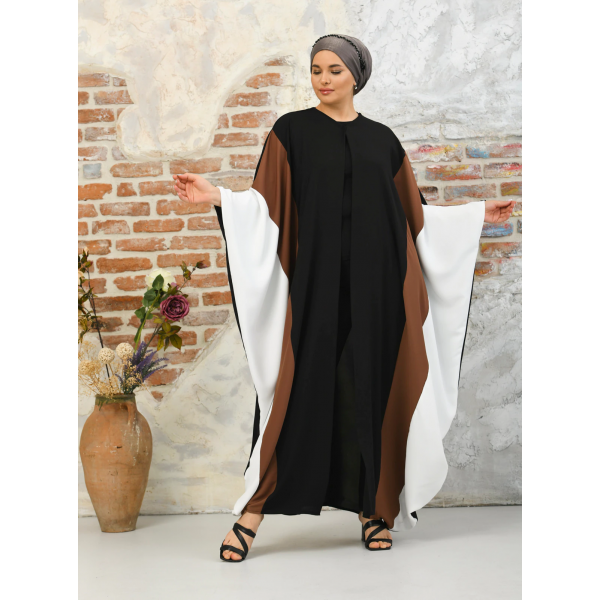 Abaya Tricolor Open Front