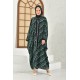 Abaya Striped Pattern Front Garnish Detailed