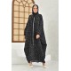 Abaya Striped Pattern Front Garnish Detailed