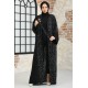Filizzade Woman Unlined Open Front Garnish Abaya