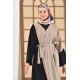 Filizzade Woman Unlined Open Front Garnish Abaya