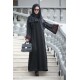 abaya claret red guipure