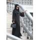 abaya claret red guipure