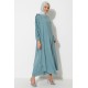 Filizzade Woman Abaya Mint Unlined - Crew neck