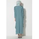 Filizzade Woman Abaya Mint Unlined - Crew neck