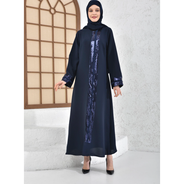 Filizzade Woman abaya Unlined - Crew neck
