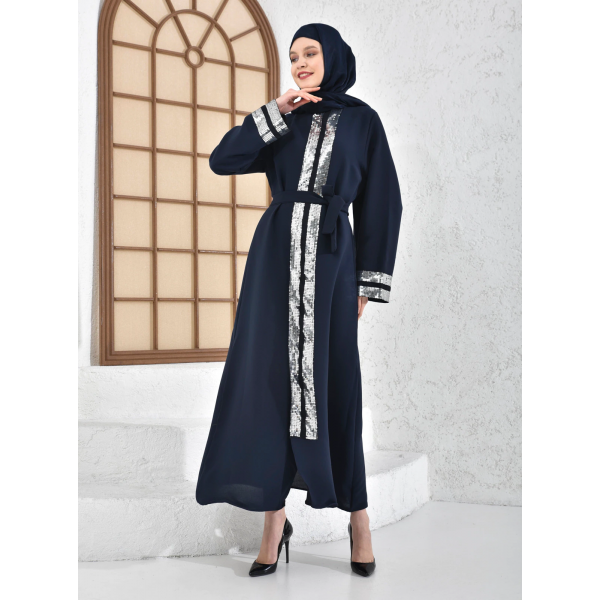 Filizzade Woman abaya Unlined - Crew neck