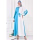 Filizzade Woman Crew neck Belted Loose Abaya