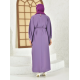 Filizzade Women's unlined abaya with shoulder and arm decoration