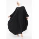 Filizzade Woman abaya Unlined - Crew neck Pearl Detailed