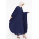 Filizzade Woman abaya Unlined - Crew neck Pearl Detailed