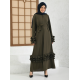 Filizzade Women's Abaya With Belt And Unlined - Round Neck