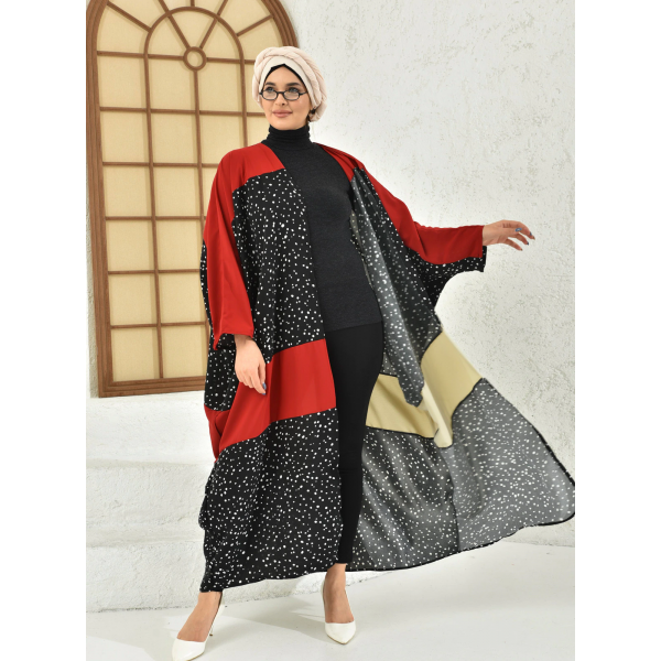 Filizzade Woman abaya Unlined Multi Piece Garnish Abaya