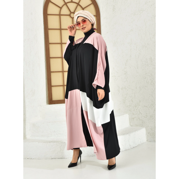 Filizzade Woman abaya Unlined Multi Piece Garnish Abaya