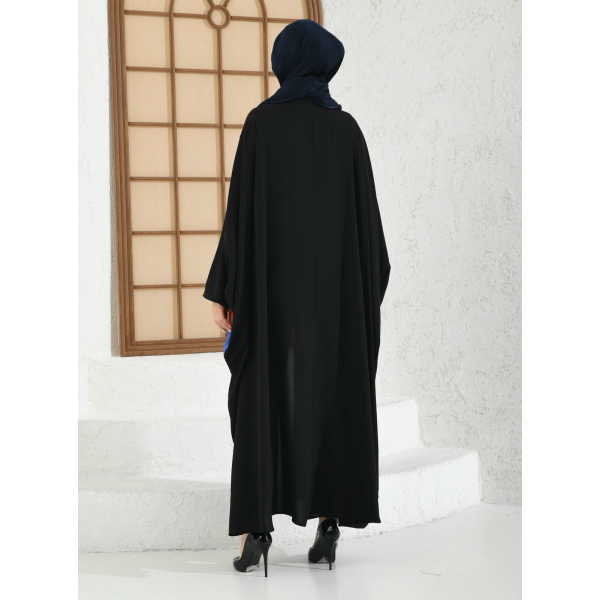 Filizzade Woman Abaya Open Front Abaya Unlined