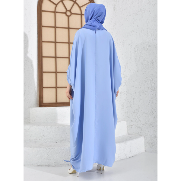 Filizzade Woman Loose abaya Unlined Fabric - Round Neck