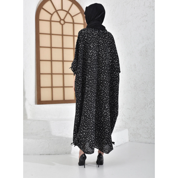 Filizzade Woman Loose abaya Unlined Fabric - Round Neck