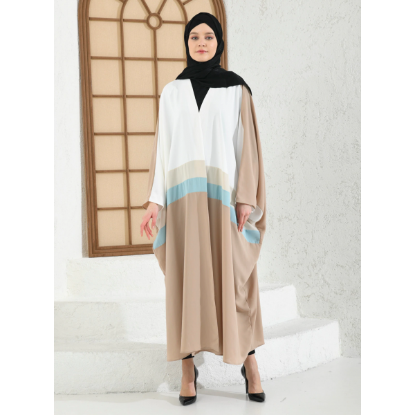 Filizzade Woman Abaya Open Front Abaya Unlined