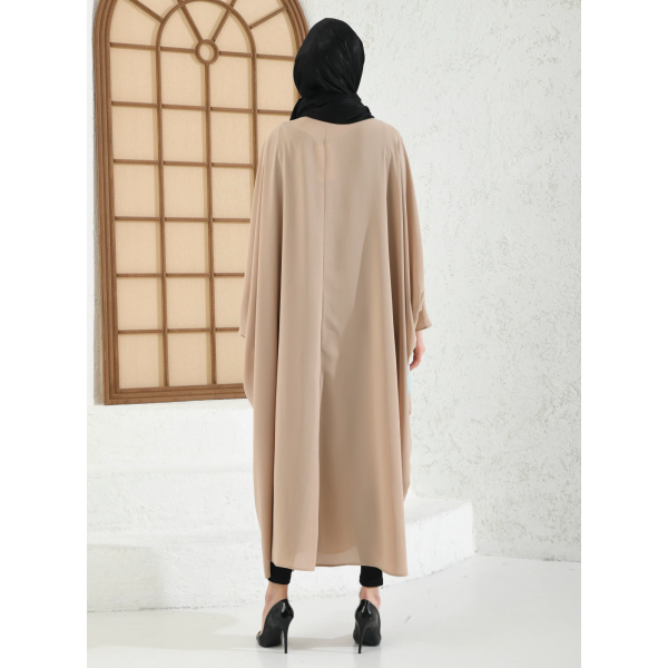 Filizzade Woman Abaya Open Front Abaya Unlined