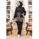 Tekbir Mesh Detailed Suit Black