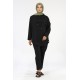 Tekbir Embroidered Snap Snap Suit Black